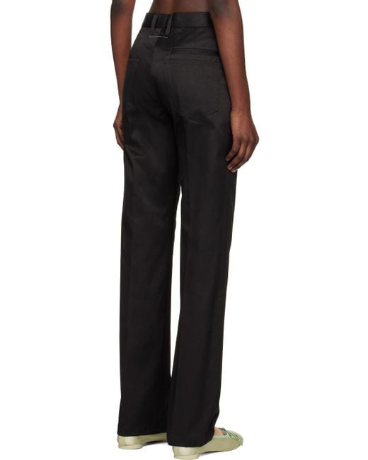 MM6 by Maison Martin Margiela Black Embroide Trousers