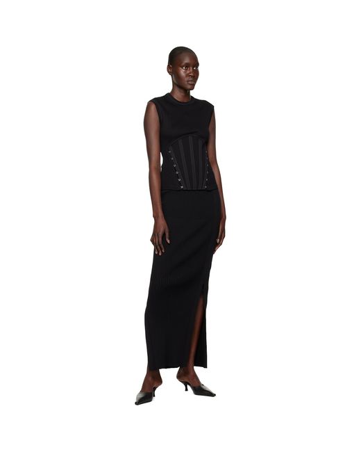 Dion Lee Black Split Hem Tank Top