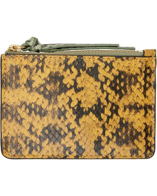 Dries Van Noten Metallic Leather Card Holder