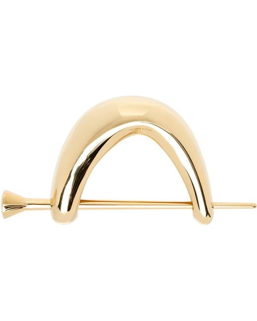 Bottega Veneta Black Ellipse Hair Pin