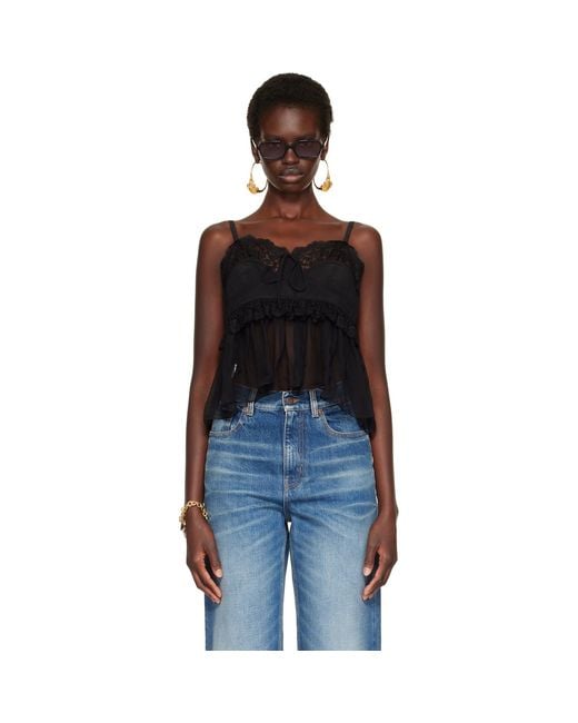 Chloé Blue Thin Strap Lingerie Top