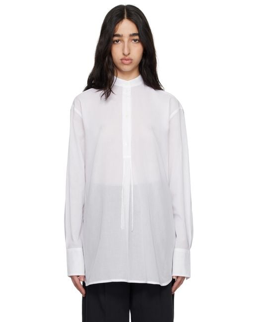 Totême  Black Stand-Collar Shirt