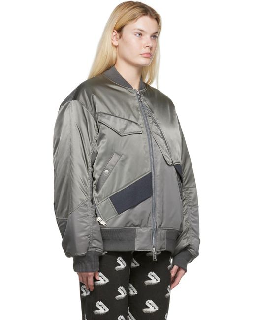 Undercover Multicolor Paneled Bomber Jacket