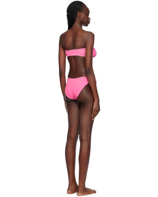 Hunza G Black Pink Jean Bikini
