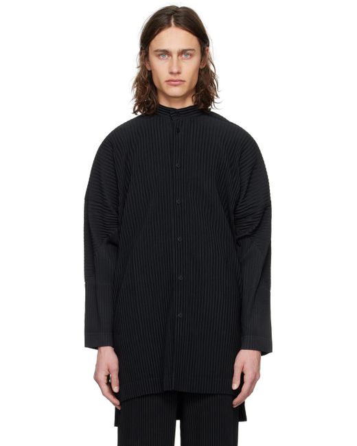 Homme Plissé Issey Miyake Black Homme Plissé Issey Miyake Monthly Color March Shirt for men