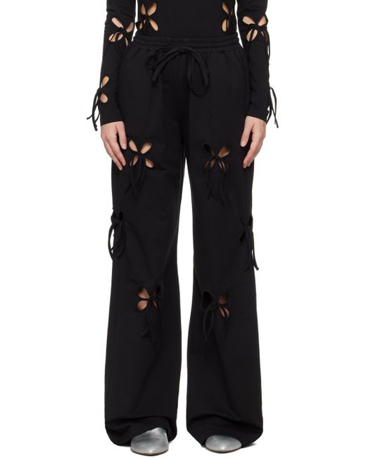 Pantalon de détente noir à découpes graphiques JKim en coloris Black