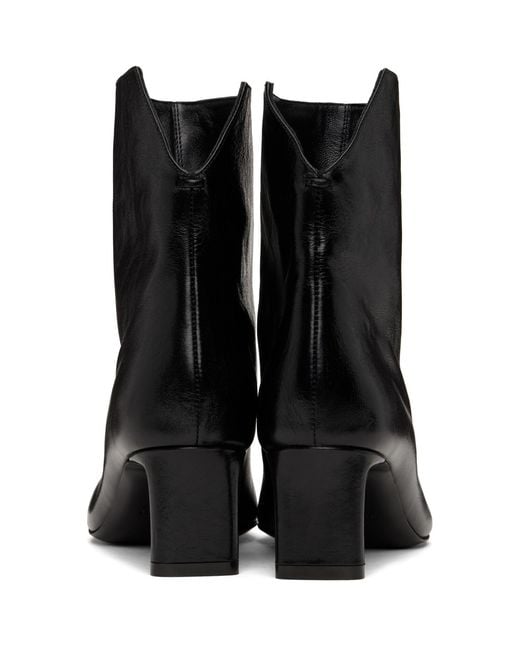 Khaite Black Ona Ankle Boots