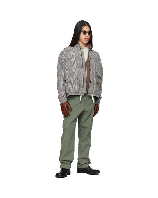Barbour Green Khaki Spey Poplin Relaxed Cargo Pants for men