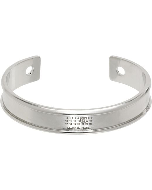 MM6 by Maison Margiela Metallic Numeric Cuff Bracelet for men