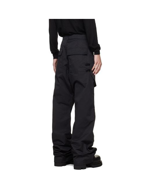 Rick Owens Black Tower Stefan Cargo Pants for men