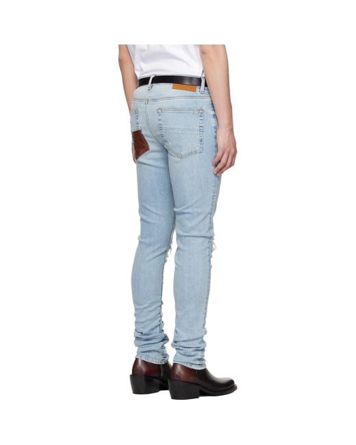 Amiri Blue Croc Mx1 Jeans for men