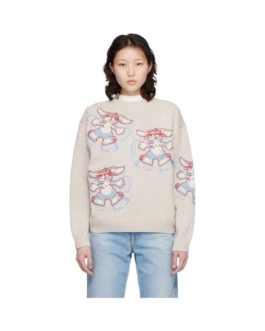 KENZO Multicolor Off- Paris Winter Holidays' Embroidered Sweater