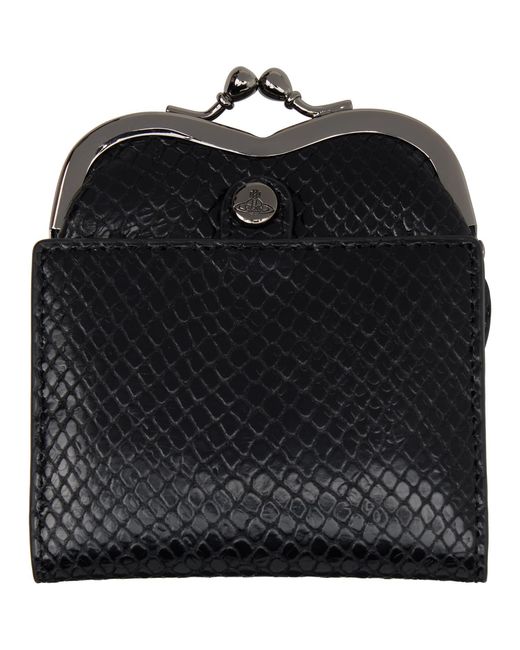 Vivienne Westwood Black Heart Frame Wallet for men