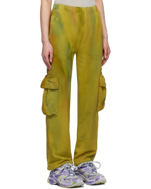Collina Strada カーキ ストレートレッグ カーゴパンツ Green