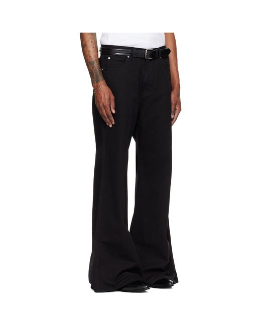 Lu'u Dan Black Denim Phat Jeans for men