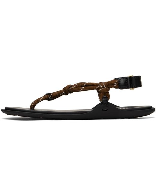 Miu Miu Black Riviere Cordleather Sandals