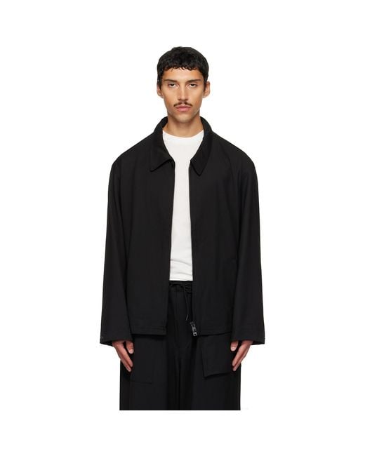 Y-3 Black Wool Tailored Blouson Jacket for men