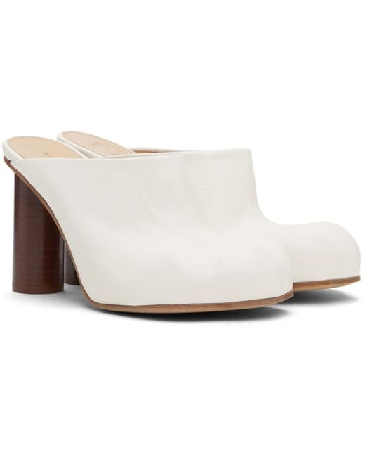 J.W. Anderson Black White Paw Leather Mules