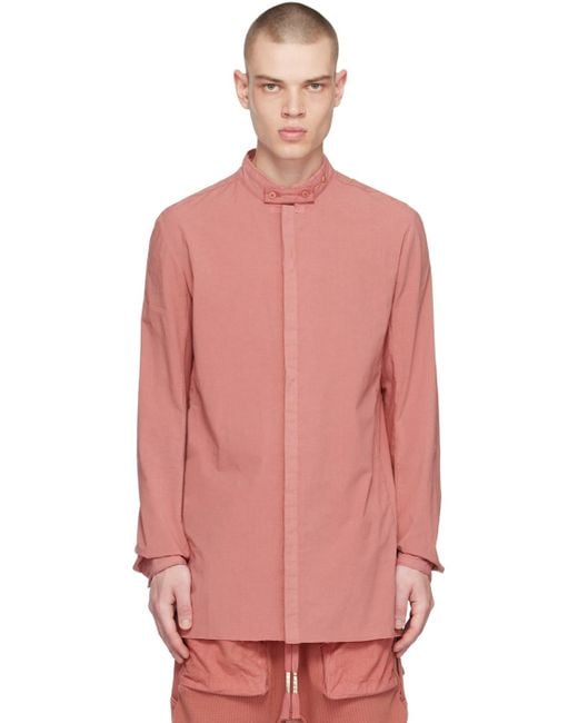 Boris Bidjan Saberi Pink Object-dyed Shirt for men
