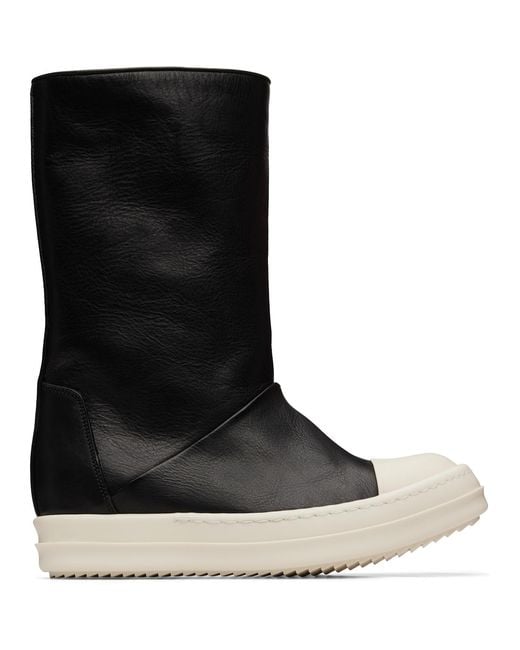 Rick Owens Black Tower Sneakwader Boots