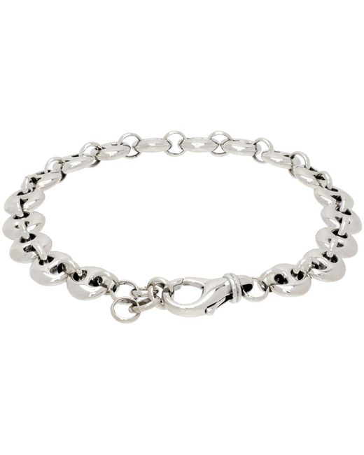 Bracelet-chainette argenté à petits maillons circulaires Sophie Buhai en coloris Black