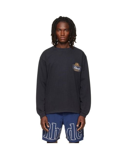Rhude Blue Safari Crest' T-Shirt for men