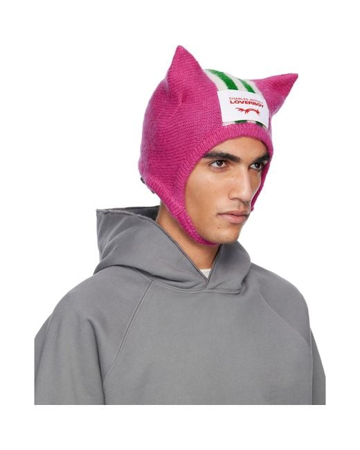 Charles Jeffrey Gray Ears Bonnet Beanie for men