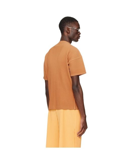 Homme Plissé Issey Miyake Brown Monthly Colors March T-Shirt for men
