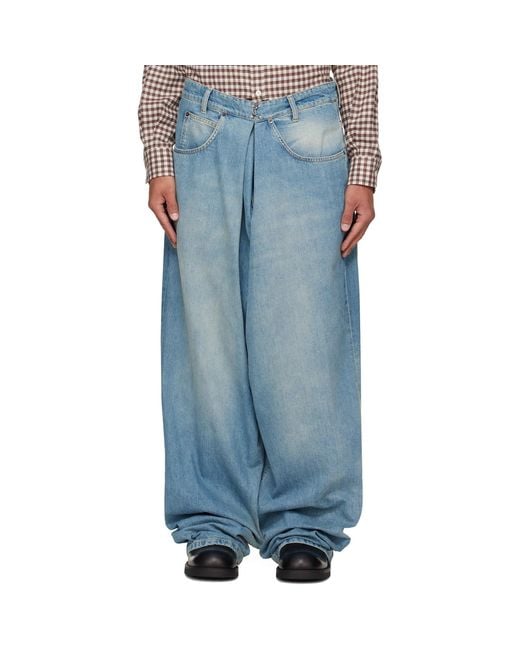 Maison Margiela Blue Wrap Jeans for men