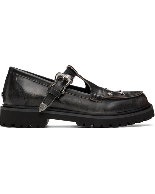 ANDERSSON BELL Black Western Mary Jane Loafers for men