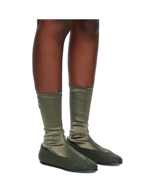 Kiko Kostadinov Brown Khaki Proxima Low Ballerina Boots