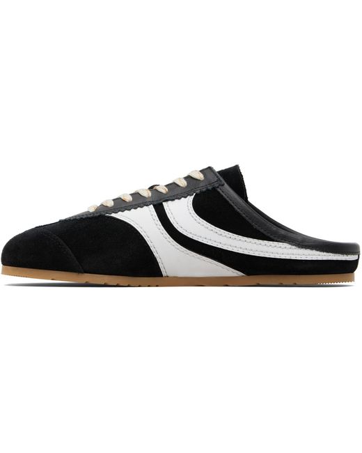 Dries Van Noten Black Suede Sneaker Mule Loafers for men