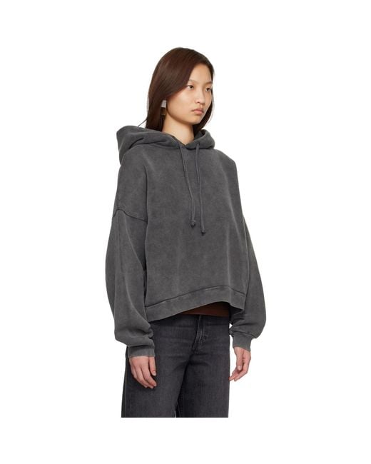 Acne Black Logo Patch Hoodie