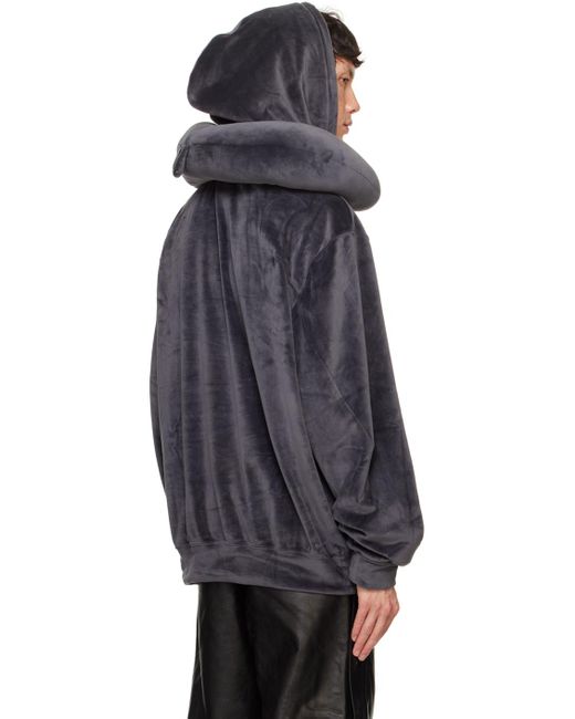 Doublet Black Neck Pillow Hoodie for men