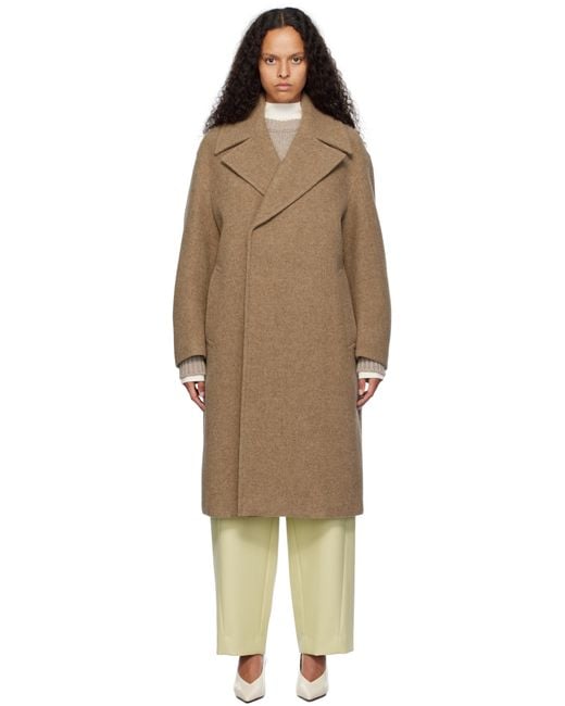 Auralee Multicolor Sponge Wool Melton Double-breasted Coat