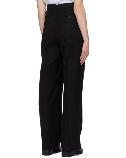 AMI Black Pleated Trousers