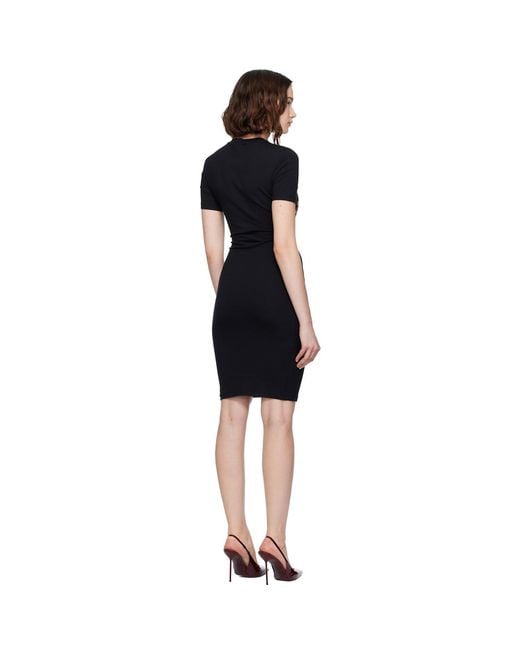 Versace Jeans Couture Black Vestiti Jersey Stretch Minidress