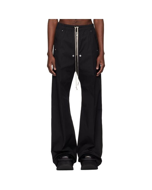 Rick Owens Black Temple Wide Bela Trousers for men