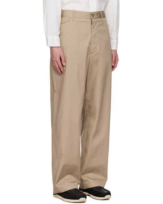 Engineered Garments Natural Khaki Officer Trousers for men