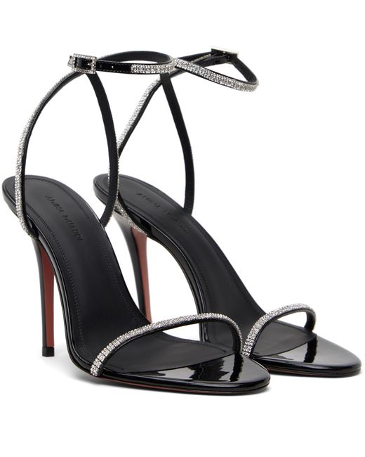 AMINA MUADDI Black Diamante 105 Heeled Sandals
