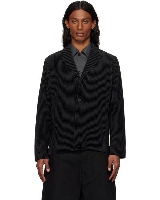 Homme Plissé Issey Miyake Black Homme Plissé Issey Miyake Outer Mesh Blazer for men