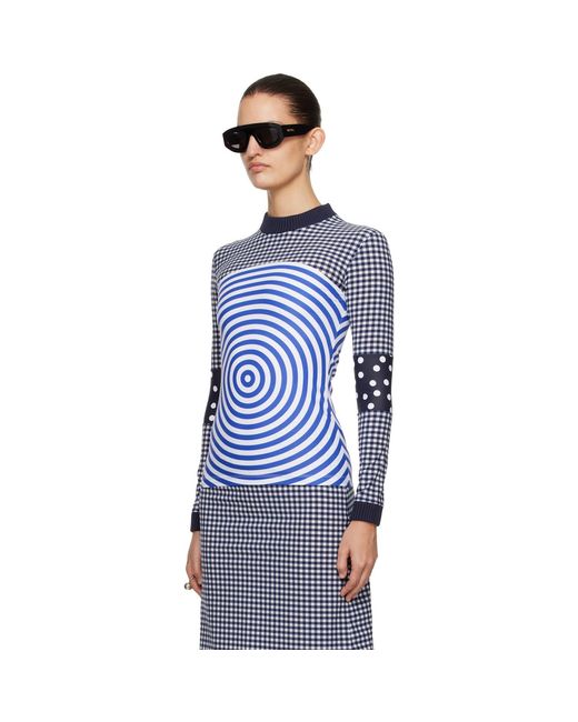 Jean Paul Gaultier Blue 'The Vichy And Target' Top
