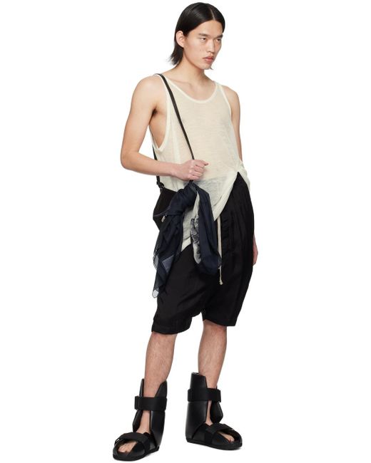 Rick Owens Gray Off- Ron Flag Scarf for men