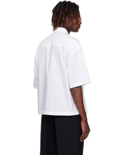 メンズ Studio Nicholson ホワイト Sanko シャツ White