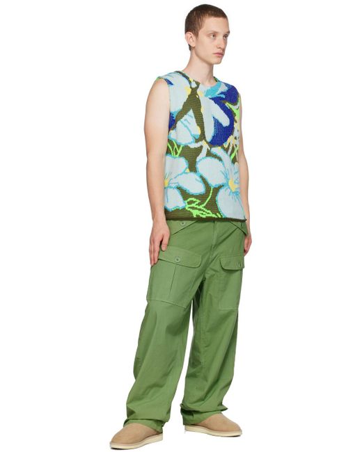 Sky High Farm Green Floral Vest for men