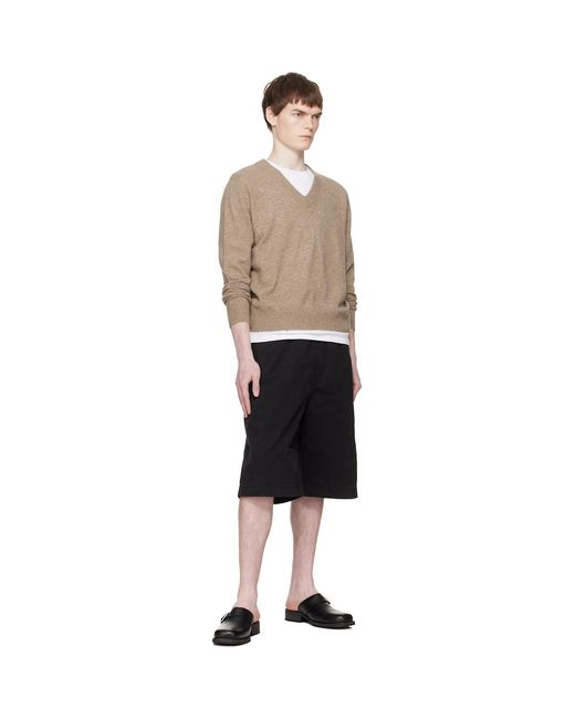 Entire studios Black Knit V Neck Sweater for men
