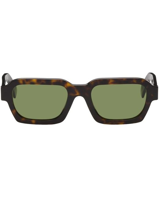 Retrosuperfuture Green Tortoiseshell Caro Sunglasses for men