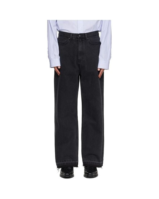 TONYWACK Black Wide-Leg Jeans for men