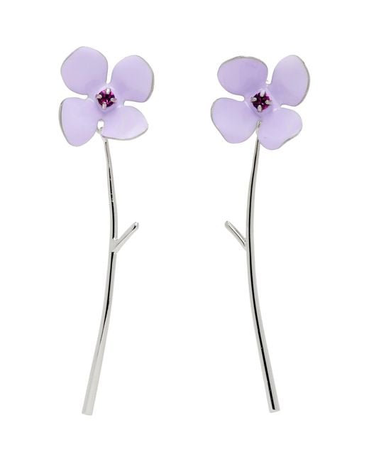 Marni White Flower Earrings