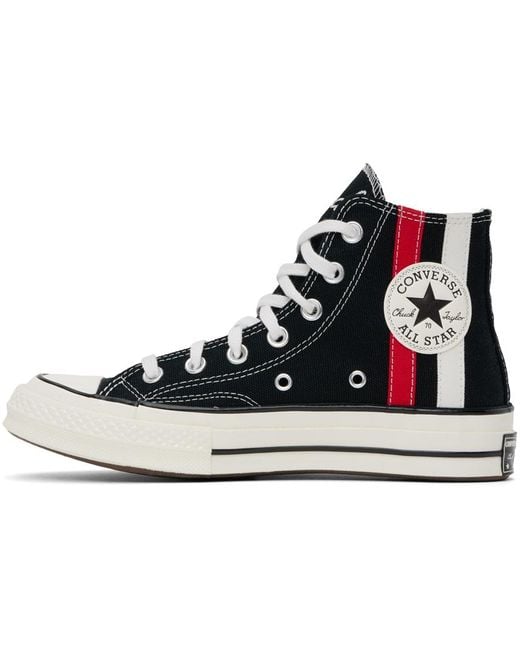 Converse Black Chuck 70 Archival Stripes High Top Sneakers for men
